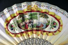 Romantic prelude, fan circa 1830