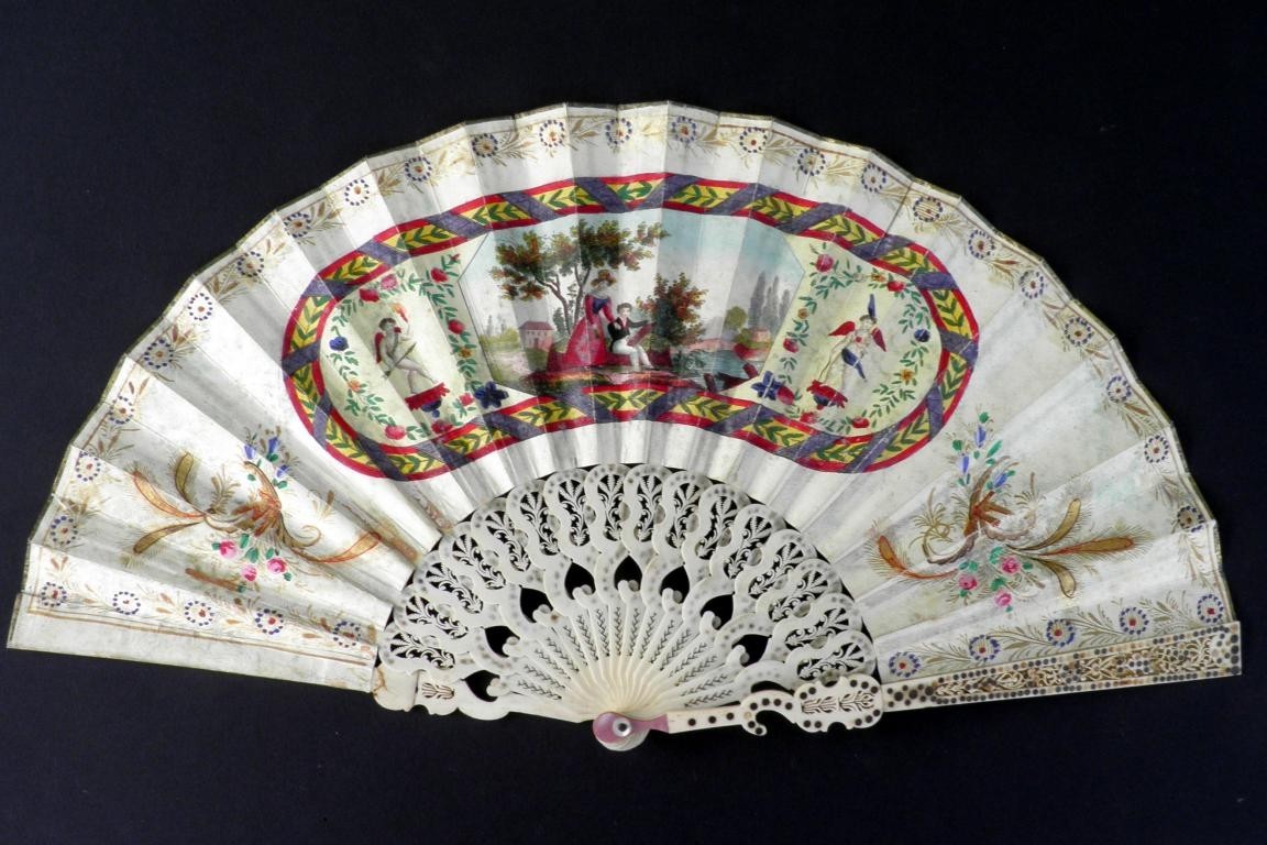 Romantic prelude, fan circa 1830