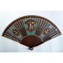 Lined mahogany , 19th century fan