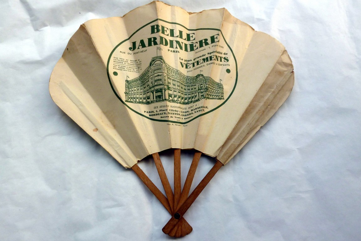 Belle jardinière, advertising fan