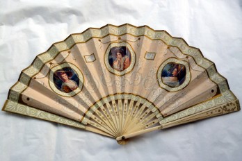 Eysées Palace Hôtel, advertising fan by Duvelleroy