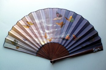 Butterflies, late 19th century fan