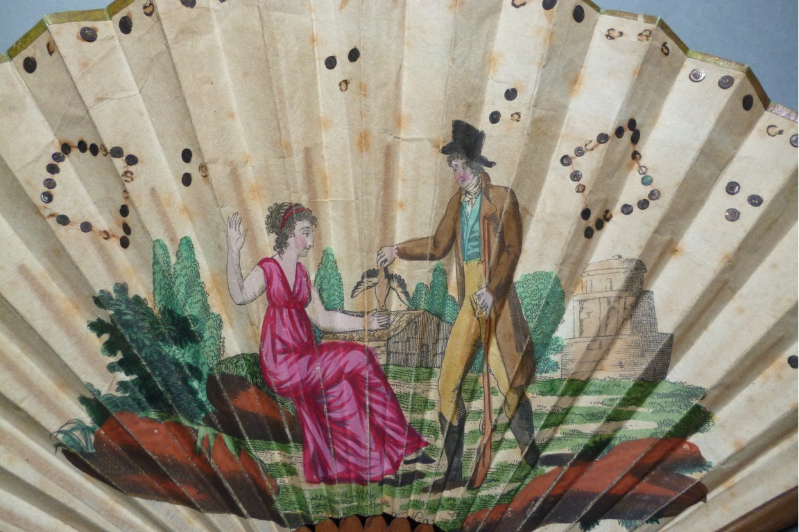 Allégorie d'amour, éventail vers 1810
