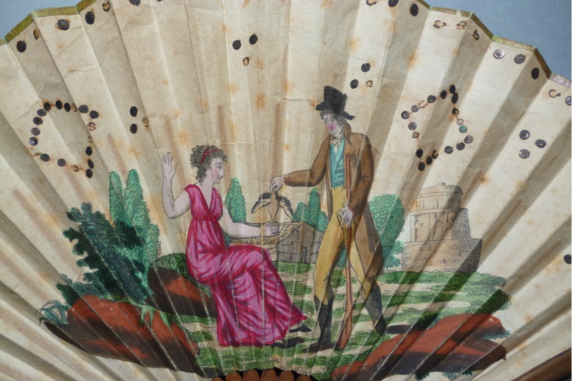 Symbol of love, fan irca 1810