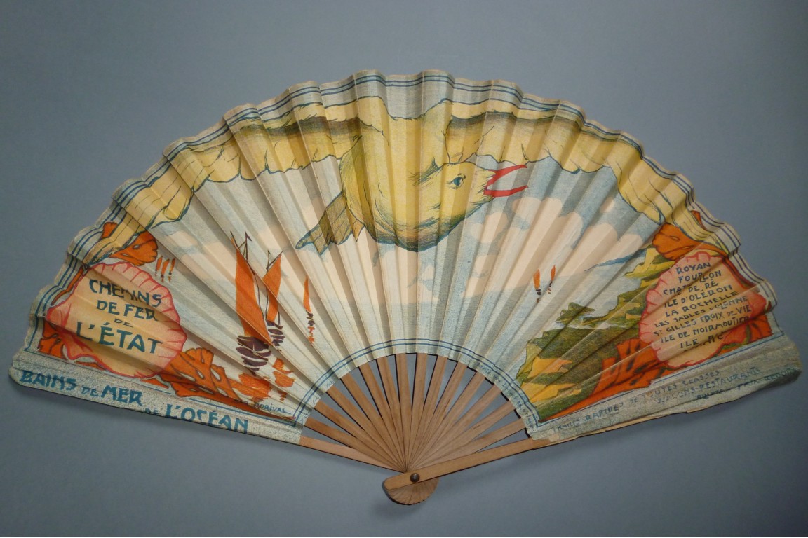 Les Chemins de fer de l'État to the sea, advertising fan