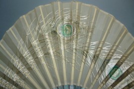 Pearly peacock, early 20th century fan