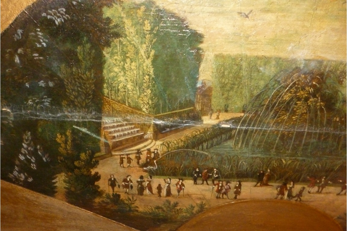 Les jardins de Versailles, feuille d'éventail vers 1700