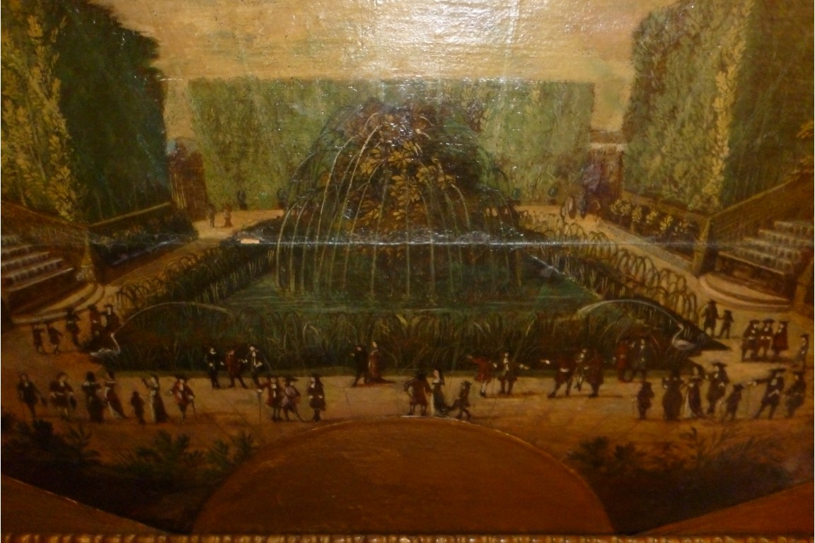 Les jardins de Versailles, feuille d'éventail vers 1700