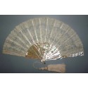 Lace and mother of pearl, fan circa 1860-80