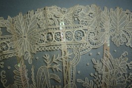 Lace and mother of pearl, fan circa 1860-80