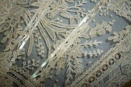 Lace and mother of pearl, fan circa 1860-80