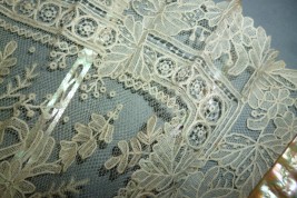 Lace and mother of pearl, fan circa 1860-80