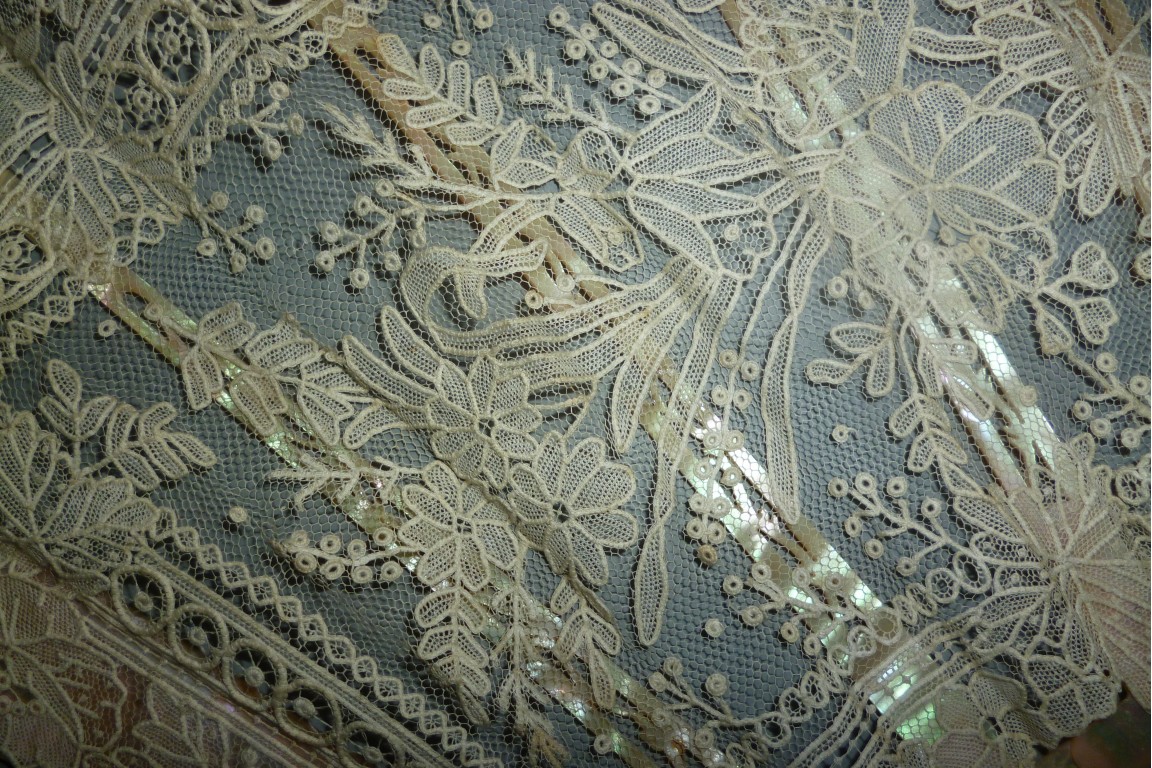 Lace and mother of pearl, fan circa 1860-80