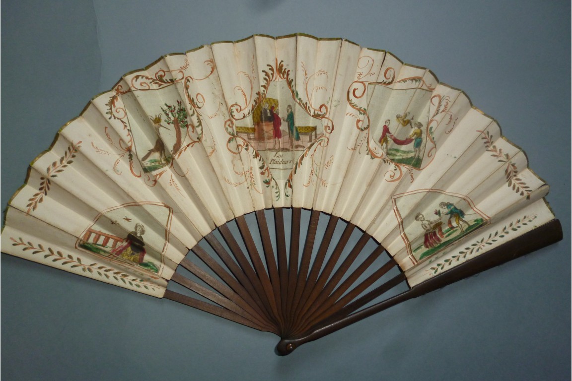 Les plaideurs, theater fan, early 19th century