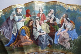 Le naufrage de l'Austria, éventail vers 1858