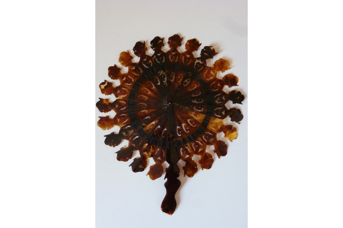 Black sun, cockade fan, early 20th century