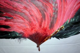 With style , rooster feather fan, 20th century
