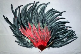 With style , rooster feather fan, 20th century