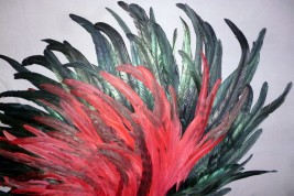 With style , rooster feather fan, 20th century