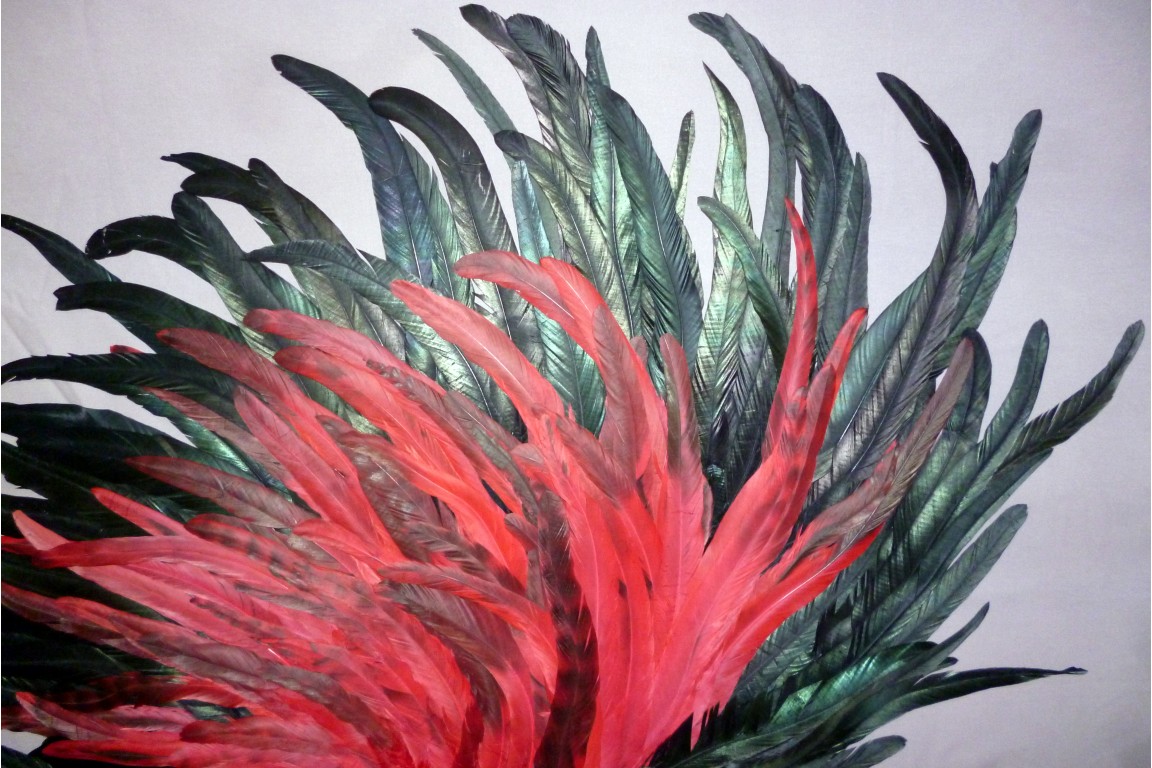 With style , rooster feather fan, 20th century