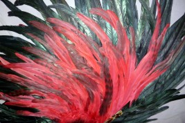 With style , rooster feather fan, 20th century