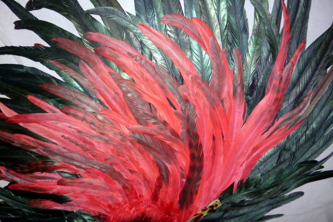 With style , rooster feather fan, 20th century