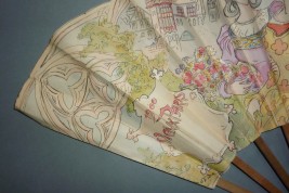 Robida, Promenade au Préaux Clerc, Vieux Paris fan circa 1900