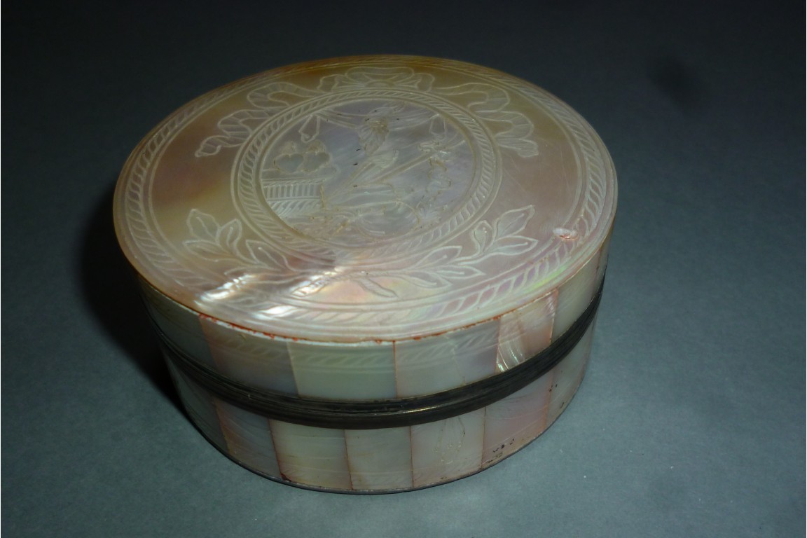 Mother of pearl box, 19th century