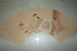 Curiosa, erotic fan leaves, China, 19th century