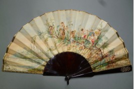 Orchestra of the cherubs, fan by Pauline Astruc 1880