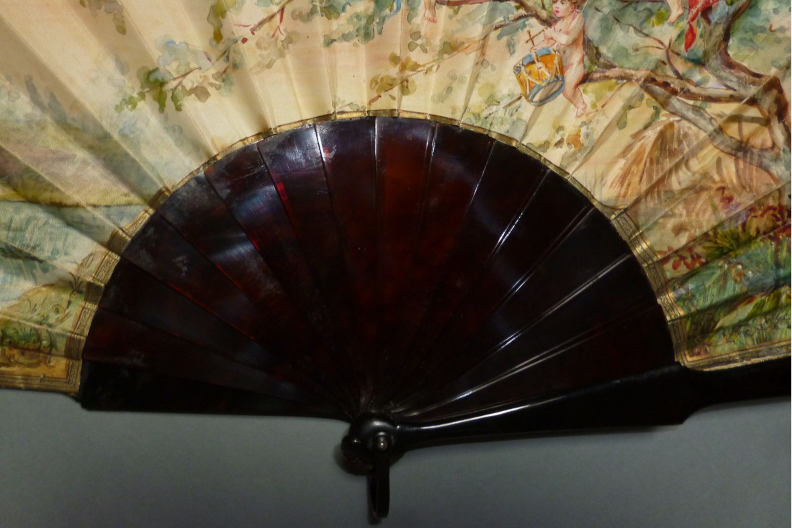 Orchestra of the cherubs, fan by Pauline Astruc 1880