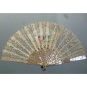 The Beauty with the mirror, fan circa 1890