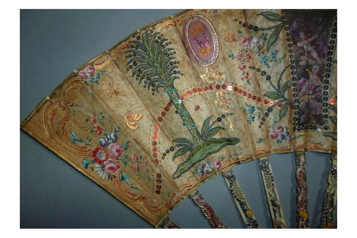 Palms and mica, fan circa 1780
