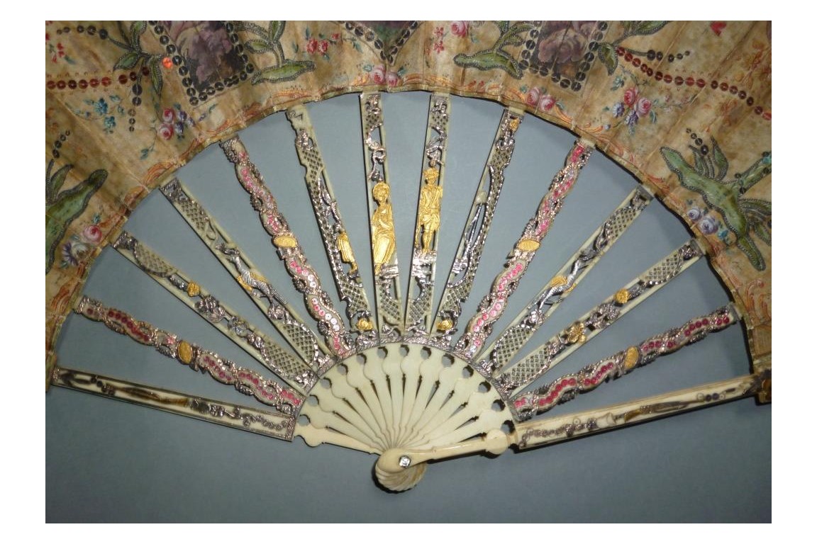 Palms and mica, fan circa 1780