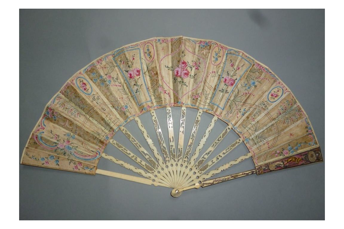 Palms and mica, fan circa 1780