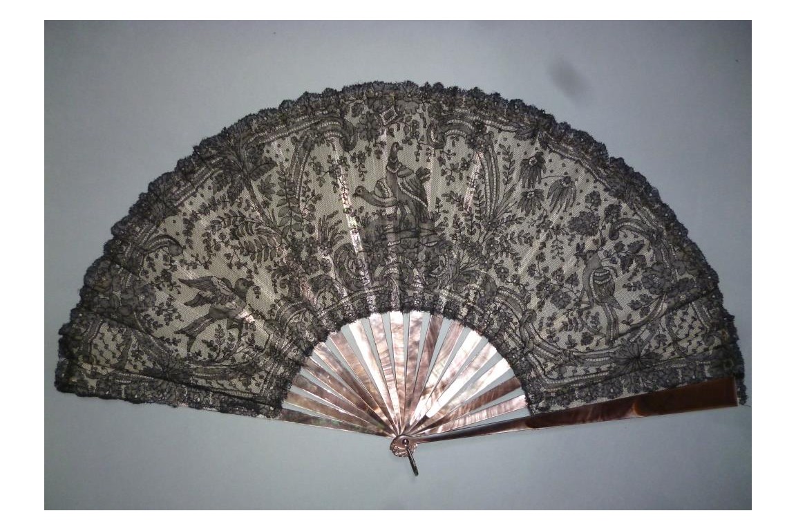 Birds, fan circa 1885