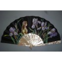 The lady with iris, Art Nouveau fan