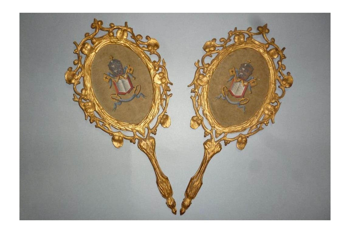 Gloria Sanctus, Alleliua, two fixed fans, 19th century