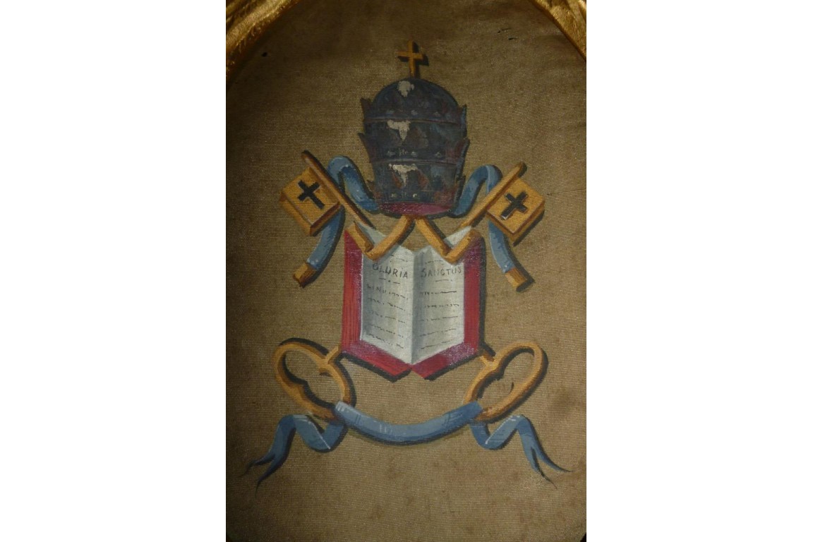 Gloria Sanctus, Alleliua, two fixed fans, 19th century