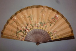 Apple blossom, fan by Gervais ? circa 1900