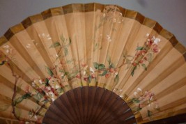 Apple blossom, fan by Gervais ? circa 1900