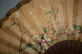 Apple blossom, fan by Gervais ? circa 1900