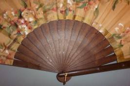 Apple blossom, fan by Gervais ? circa 1900