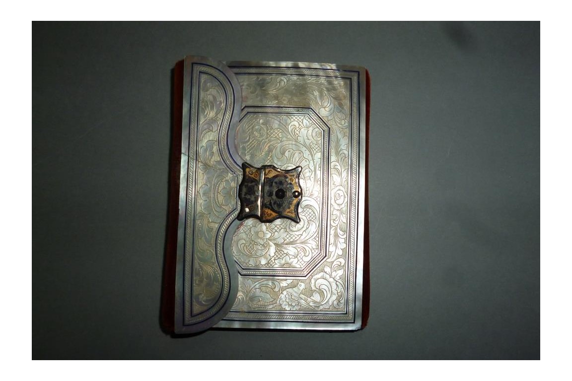 Mother of pearl notebook, 1849