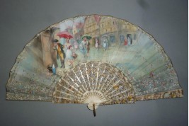Summer rain, fan by Estève, circa 1910