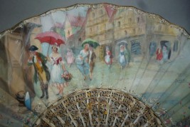 Summer rain, fan by Estève, circa 1910