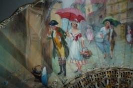 Summer rain, fan by Estève, circa 1910