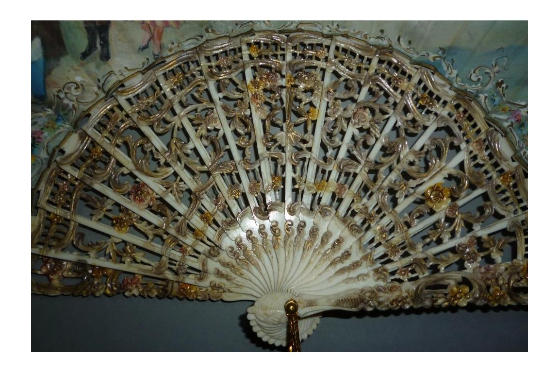 Summer rain, fan by Estève, circa 1910