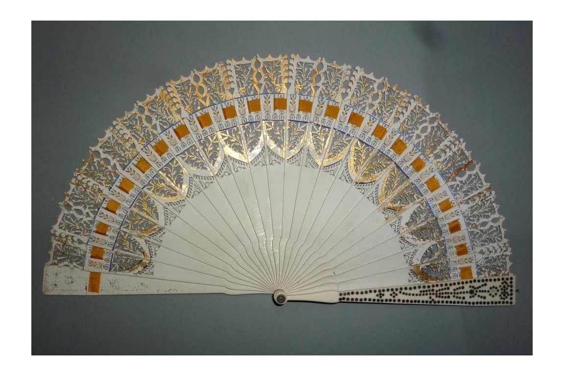 Dance card fan, circa 1825-30