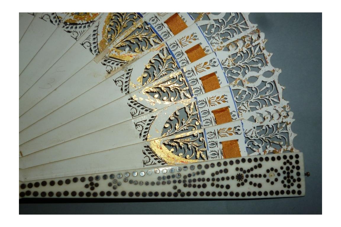 Dance card fan, circa 1825-30